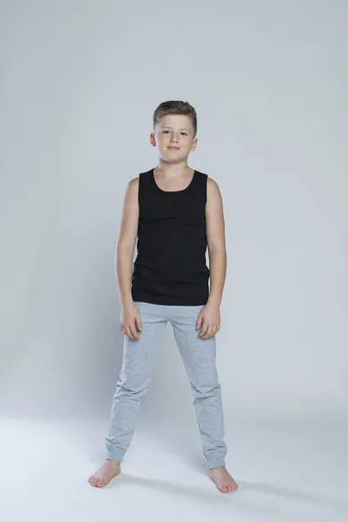 Podkoszulek chłopięcy, czarny, Tytus, Italian Fashion