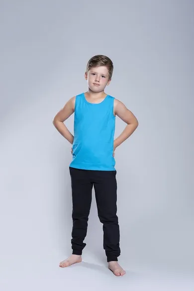 Podkoszulek chłopięcy, turkusowy, Tytus, Italian Fashion