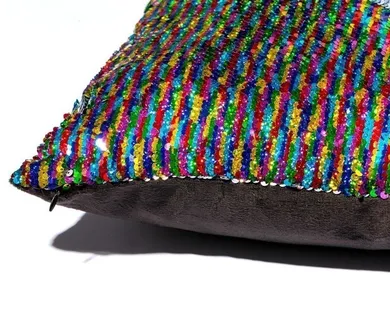 Poduszka z cekinami, kwadratowa