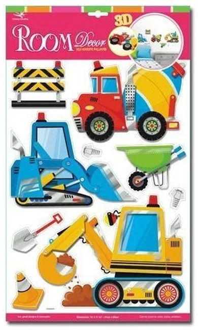 Pojazdy, dekoracje ścienne 3D