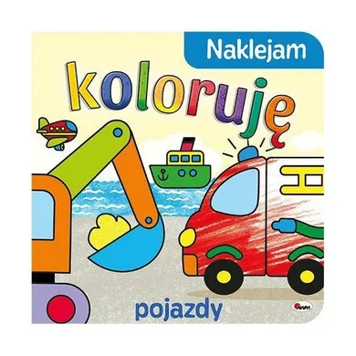 Pojazdy. Naklejam koloruję