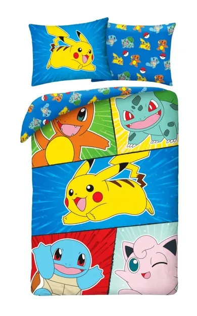 Pokemon, 2-częściowy komplet pościeli bawełnianej, 140-200 cm