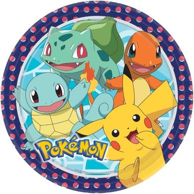 Pokemon, 8 talerzy, 23 cm