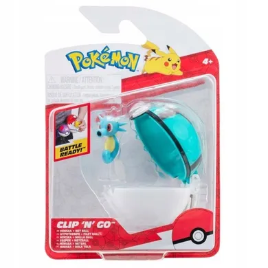 Pokemon, Clip'n'Go, zestaw Net Ball z figurką Horsea