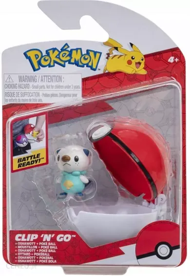 Pokemon, Clip'n'Go, zestaw Pokeball z figurką Oshawott