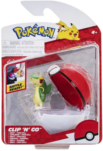 Pokemon, Clip'n'Go, zestaw Pokeball z figurką Snivy