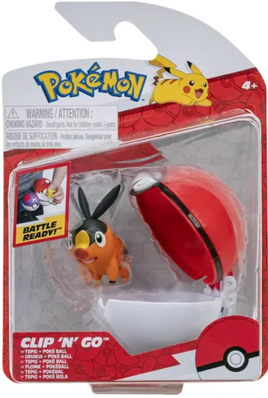 Pokemon, Clip'n'Go, zestaw Pokeball z figurką Tepig