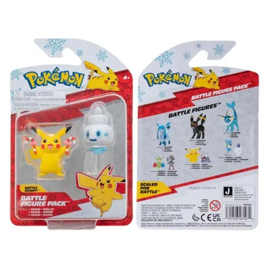 Pokemon, Holiday, Pikachu & Vanillite, figurki bitewne, wersja świąteczna