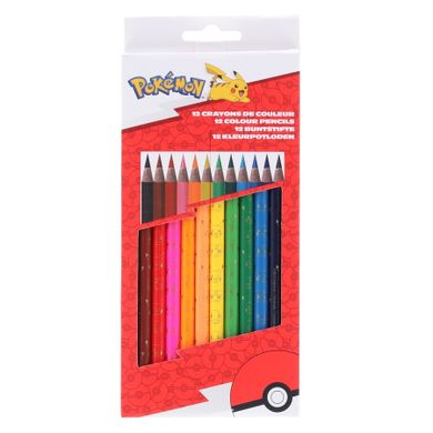 Pokemon, kredki ołówkowe, 12 szt.