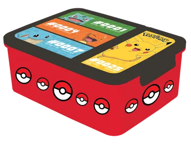 Pokemon, lunchbox trzyczęściowy, czerwony