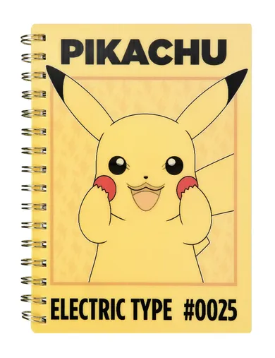 Pokemon, notes spiralny 3D, linia, A5