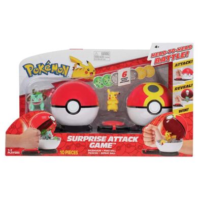 Pokemon, Surprise Attack, Pikachu vs Bulbasaur, pojedynek, zestaw bitewny z figurkami