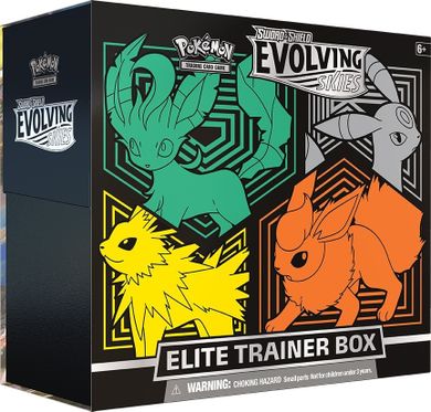Pokemon TCG: Evolving Skies ETB Elite Trainer Box - Jolteon & Flareon & Umbreon & Leafeon, gra karciana