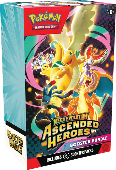 Pokemon TCG: Mega Evolution, Ascended Heroes, Booster Bundle, gra karciana, dodatek