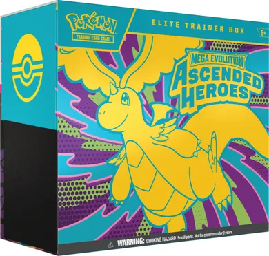 Pokemon TCG: Mega Evolution, Ascended Heroes, Elite Trainer Box, Dragonite, gra karciana