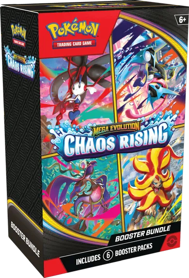 Pokemon TCG: Mega Evolution, Chaos Rising, Booster Bundle, gra karciana, dodatek