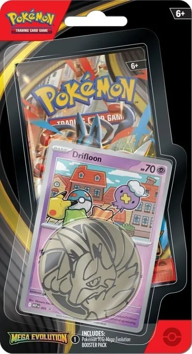 Pokemon TCG: Mega Evolution, Checklane Blister, Drifloon, gra karciana, dodatek
