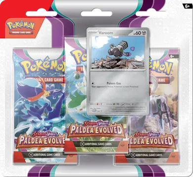 Pokemon TCG: Scarlet & Violet, Paldea Evolved, gra karciana, 3 szt.