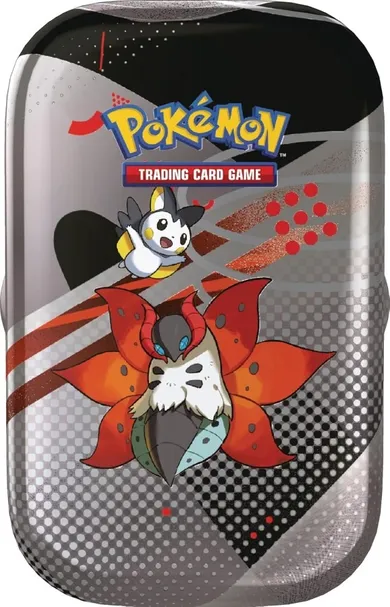 Pokemon TCG: Scarlet & Violet, Unova Mini Tin, Volcarona, Emolga, gra karciana