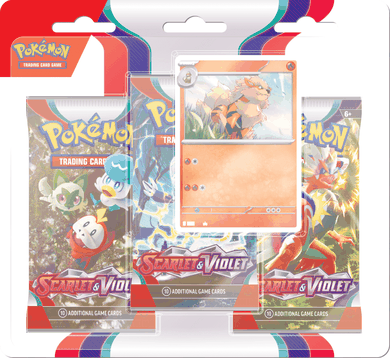 Pokemon TCG: Scarlet and Violet 3-pack, Arcanine, gra karciana