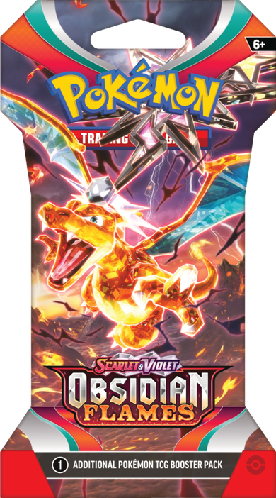 Pokemon TCG: Scarlet and Violet: Obsidian Flames, Sleeved Booster, gra karciana, dodatek, 1 szt.
