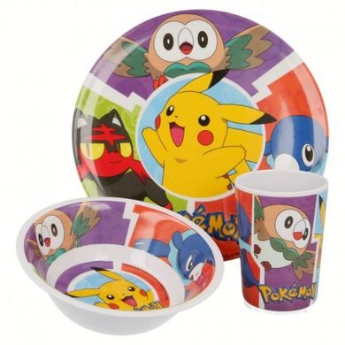 Pokemon, zestaw śniadaniowy z melaminy
