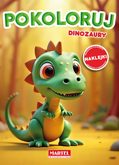 Pokoloruj dinozaury z naklejkami