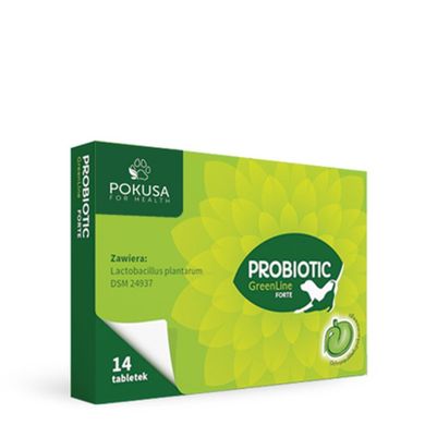 Pokusa, Green Line Probiotic Forte, probiotyk dla psów, 14 szt.