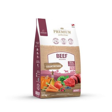 Pokusa, Premium Selection Beef Adult, sucha karma dla psa, wołowina, 12 kg
