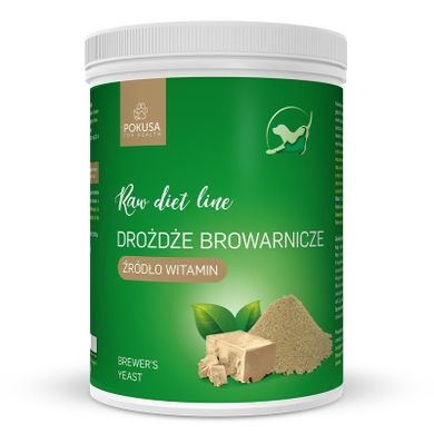 Pokusa, Raw Diet Line Drożdże browarnicze, suplement dla psa i kota, 1000g
