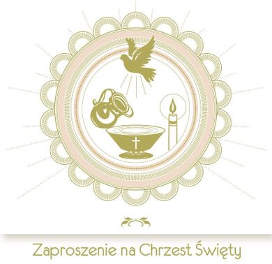 Pol-Mak, zaproszenie, Chrzest, 10 szt.