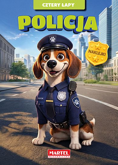Policja z naklejkami. Cztery łapy
