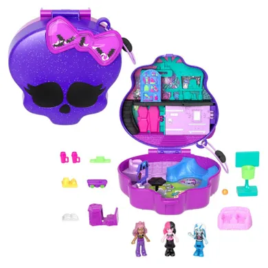 Polly Pocket, Monster High, zestaw kompaktowy z laleczkami i akcesoriami