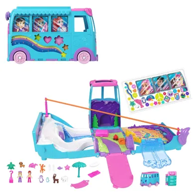 Polly Pocket, Podróżny Van Mega, zestaw do zabawy z laleczkami i akcesoriami
