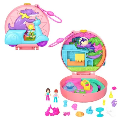 Polly Pocket, Skuter pieska, zestaw kompaktowy z figurkami i akcesoriami