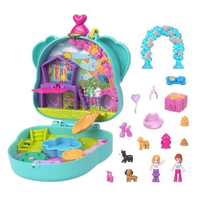 Polly Pocket, Urodziny pieska, kompaktowy zestaw do zabawy z laleczkami i akcesoriami