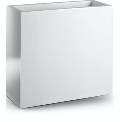 Polnix, prostokątna donica z włókna szklanego, 50-20 cm, biała