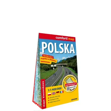 Polska. Mapa samochodowa kieszonkowa laminowana 1:1 400 000