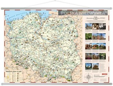 Polska niezwykła. Mapa ścienna dla dzieci