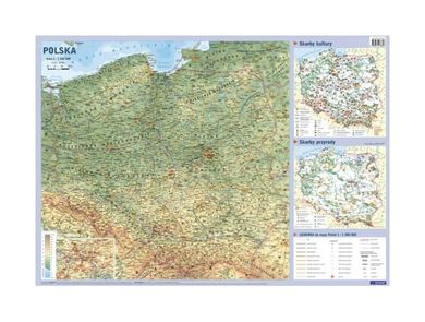Polska, plansza edukacyjna, mapa 1:500 000