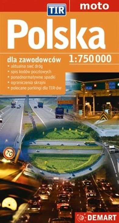 Polska. TIR. Mapa samochodowa. 1:750 000