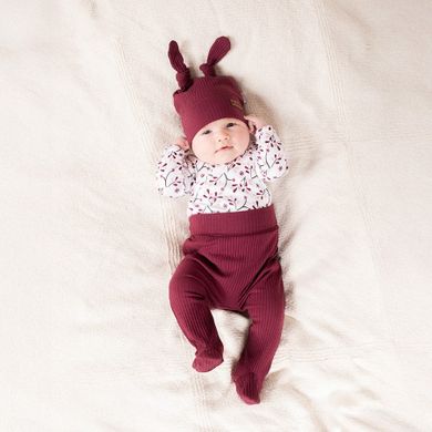 Półśpiochy dziewczęce, prążkowane, bordowe, Nicol