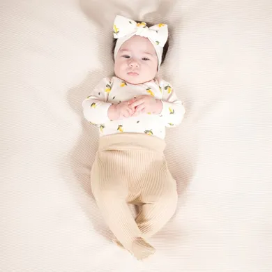 Półśpiochy niemowlęce, prążkowane, beżowe, Nicol