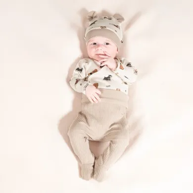 Półśpiochy niemowlęce, prążkowane, beżowe, Nicol