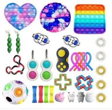 PopIt, zestaw, zabawki sensoryczne, 30 elementów
