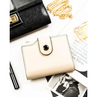 Portfel, beżowy, skóra ekologiczna, Peterson