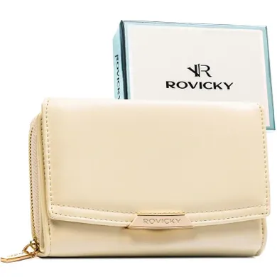Portfel, beżowy, skóra ekologiczna, Rovicky