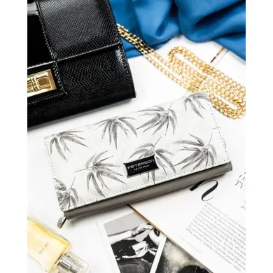 Portfel, biały, skóra ekologiczna, Peterson