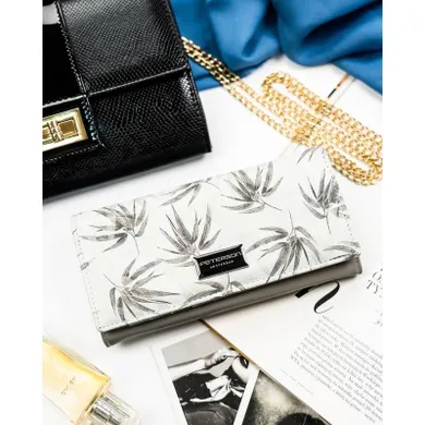 Portfel, biały, skóra ekologiczna, Peterson