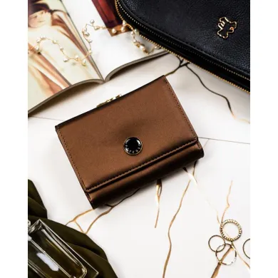 Portfel, brązowy, skóra naturalna i ekologiczna, Peterson